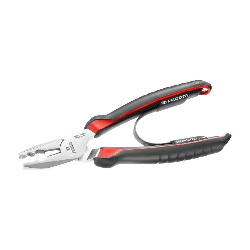 Facom 1-Piece Combination Plier Serrated, 205mm Overall, 7.5mm Jaw, ESD Safe 187AP.20CPEPF