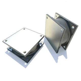 FIBET Square 11 mm Anti-Vibration Mount Sandwich with 1650 daN Compression Load, 150 mm Outside Diameter, 65 mm SW150KMG