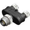 RS PRO Straight Connector 1 M12 Male 2 M8 Female with IP67 Protection, 60V, 4A Current Rating 201-7235