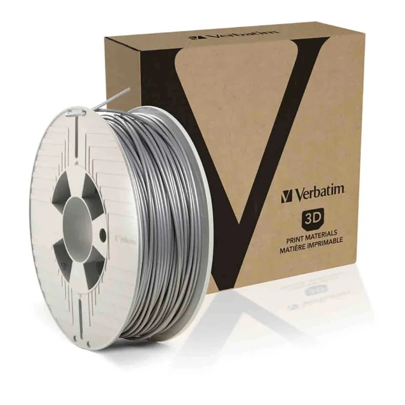 Verbatim 2.85 mm Silver PLA 3D Printer Filament 1 kg 55329
