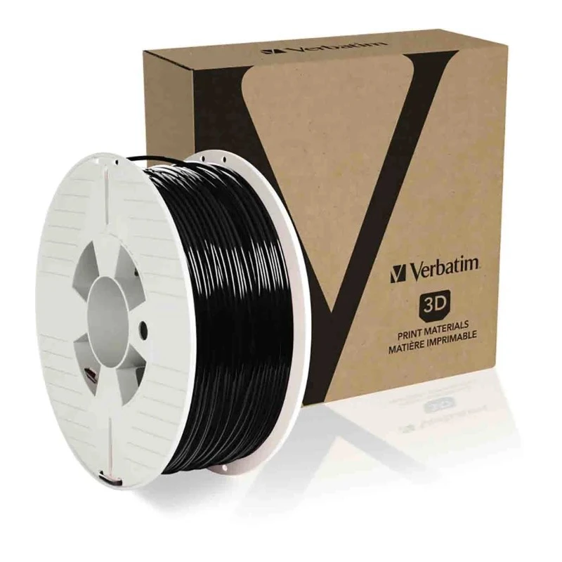 Verbatim 2.85 mm Black PLA 3D Printer Filament, 1 kg 55327
