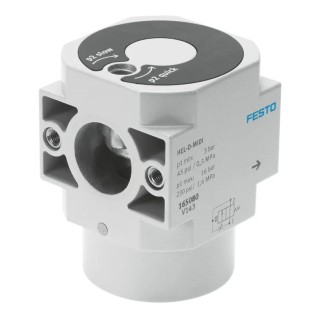 Festo Pneumatic Manual Control Valve HEL Series, G 3/8 Thread, 16 Bar Operating Pressure, Aluminium Body HEL-D-MIDI
