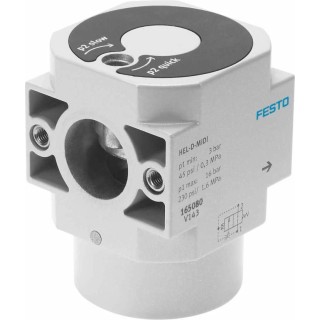 Festo Manual Pneumatic Manual Control Valve G 3/8, Aluminium Body, 16 bar Max Pressure HEL-D-MINI
