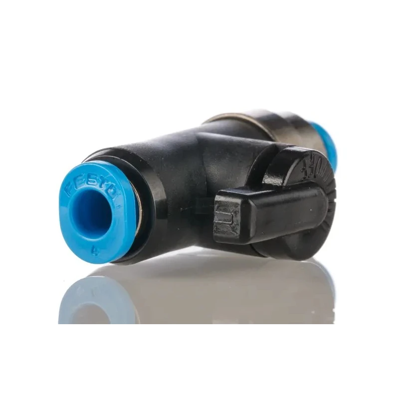 Festo Manual Pneumatic Manual Control Valve, Bistable 2/2 Function, Push-in 4 mm, 10 bar, 148 L/min QH-QS-4