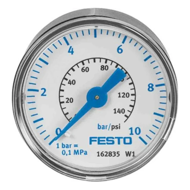 Festo 40 mm G 1/4 Threaded Pneumatic Pressure Gauge 10 bar MA-40-10-G1/4-EN
