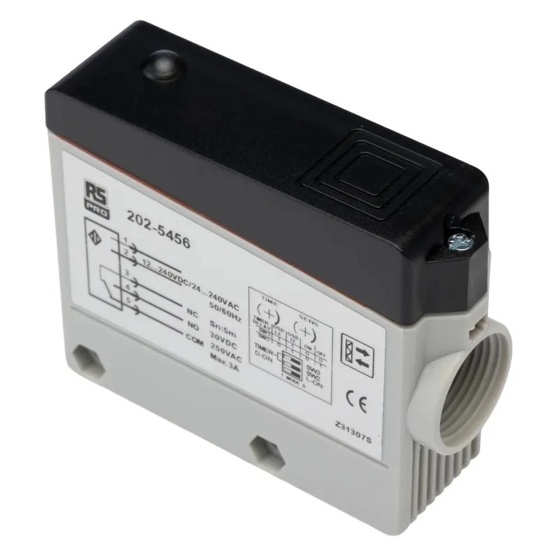 RS PRO Retroreflective Photoelectric Sensor Block Style 5 m Detection Range Relay Output IP67 Protection 202-5456