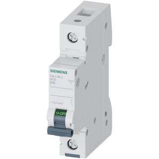 Siemens SENTRON Miniature Circuit Breaker, 1-Pole, 16A, Type B, 400V AC, 72V DC, 10 kA Breaking Capacity 5SL4116-6