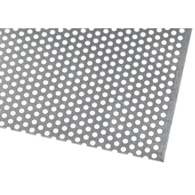 RS PRO Perforated Aluminium Metal Sheet 500 mm x 500 mm 1.2 mm Thickness 202-7906