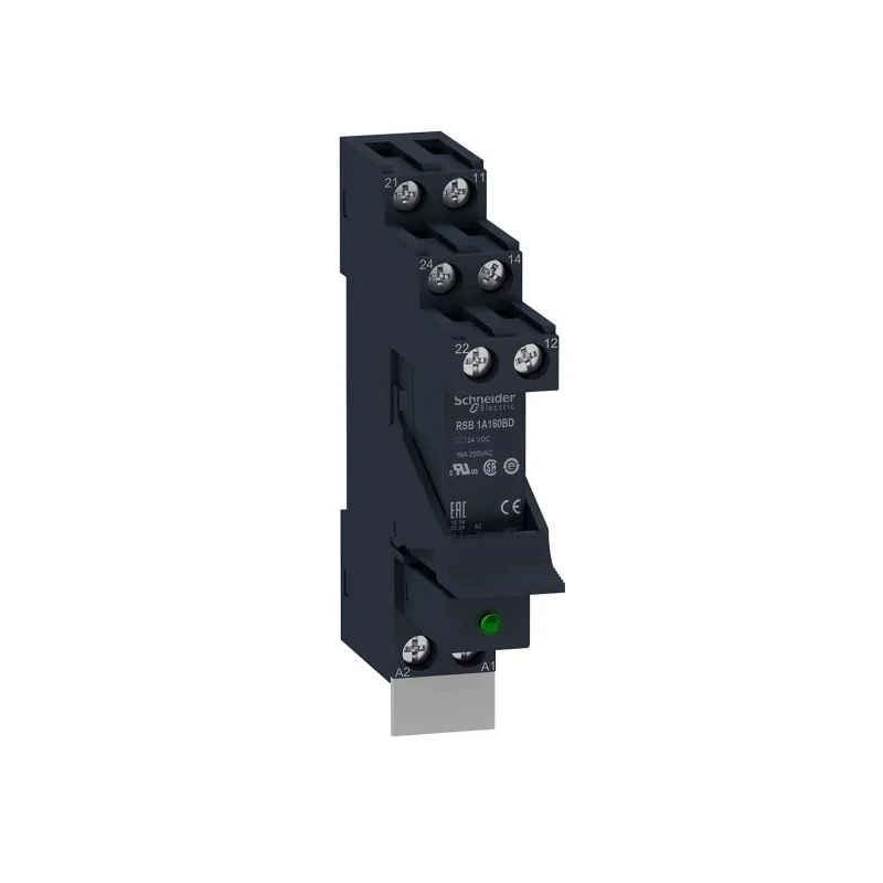Schneider Electric Harmony Relay RSB Series Interface Relay DIN Rail Mount, 24V dc Coil, 16A SPDT Contact RSB1A160BDPV