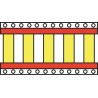TE Connectivity Yellow Print Heat Shrink Labels 50.8 mm Width, 250 Per Pack RPS-1-400/2.0-4