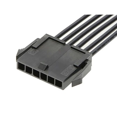 Molex Wire to Board Cable 4 Way Male Micro-Fit 3.0 to 4 Way Unterminated Nylon Jacket 600mm 214753-2043