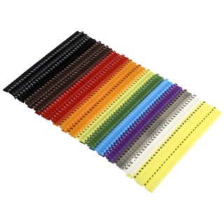 JLP PLIO®-CLIP Clip-On Cable Marker, Pre-printed "+, 0 to 9", Multicolour Polyamide 66, 2.2 to 3.6 mm Cable 07370301000