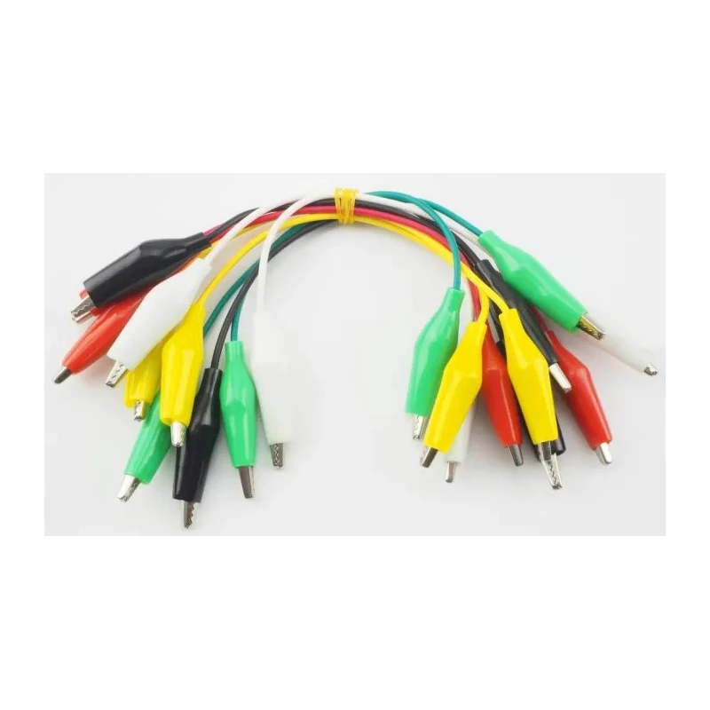 Monk Makes Crocodile Clip Lead 2A, 20V, Multi-Colour, 185 mm Lead Length SKU00065