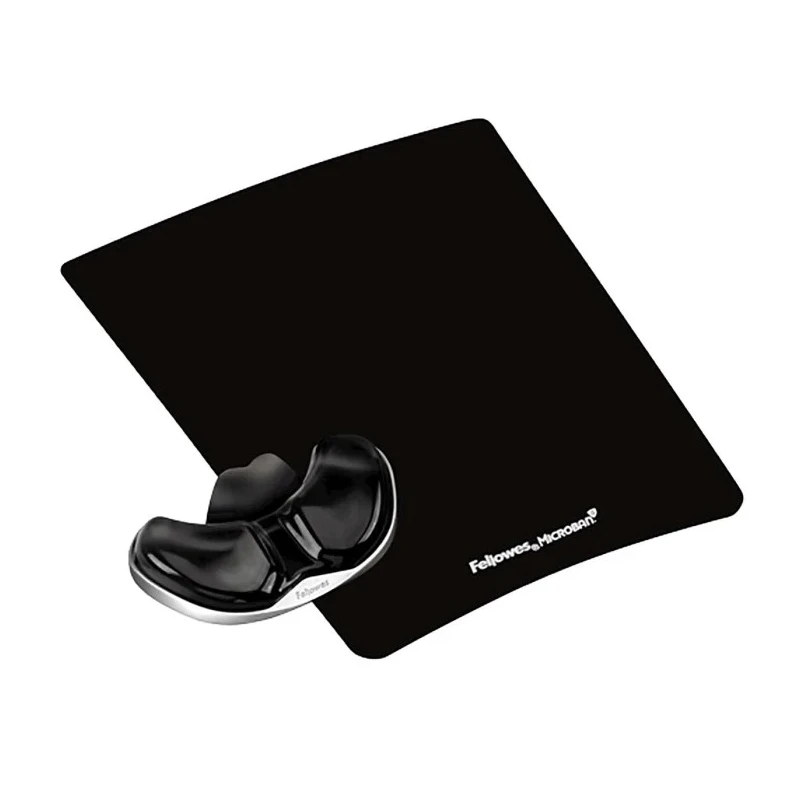 Fellowes Black Gel Mouse Pad & Wrist Rest 279.4 mm Length, 228.6 mm Width, 19.1 mm Height 9180701