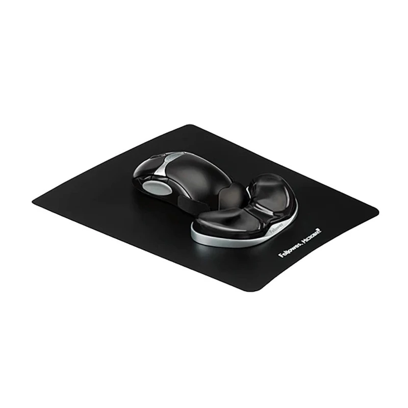 Fellowes Black Gel Mouse Pad & Wrist Rest 279.4 mm Length, 228.6 mm Width, 19.1 mm Height 9180701