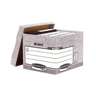 Fellowes Grey Archive Box 4 Compartments, 285 mm Height x 333 mm Width x 380 mm Depth W333mm