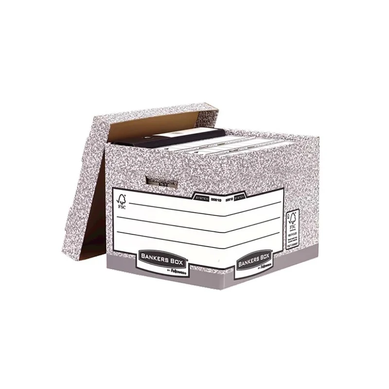 Fellowes Grey Archive Box 4 Compartments, 285 mm Height x 333 mm Width x 380 mm Depth W333mm