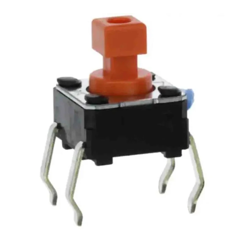 Omron Aratas White Tactile Switch Cap, 6 mm Actuator Length, SPST Contact Configuration, 50mA 24V DC, Through Hole Mount IP00