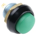 ITW Switches 59 Series Miniature Push Button Switch Panel Mount 14 mm Cutout Green SPST IP67 59-900090