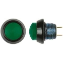 ITW Switches 59 Series Miniature Push Button Switch Panel Mount 14 mm Cutout Green SPST IP67 59-900090