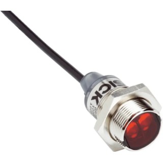 SICK Retroreflective Photoelectric Barrel Sensor 7.2 m Detection Range PNP Output IP67 Metal Housing GRL18S-P1331
