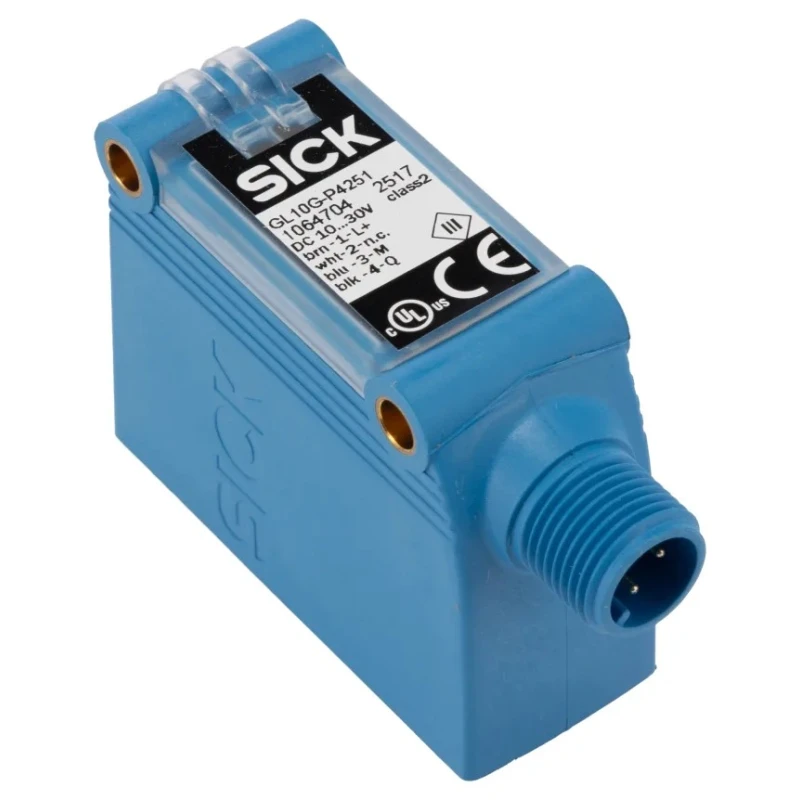 SICK Retroreflective Photoelectric Sensor, Block Sensor, 10 m Detection Range, PNP Output, IP67, 30V DC, 1ms GL10G-P4251