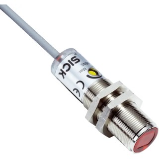 SICK Retroreflective Photoelectric Sensor, Barrel Style, 7 m Detection Range, NPN Output, 30V DC, IP67 Metal VL180-2N41162