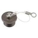 RS PRO Male Circular Connector Dust Cap with Nickel Finish Zinc Alloy IP67 Rated IP67