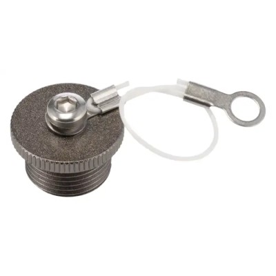 RS PRO Male Circular Connector Dust Cap with Nickel Finish Zinc Alloy IP67 Rated IP67