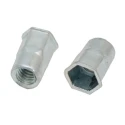 RS PRO Threaded Insert Plain Finish 1mm to 3.5mm Material Thickness 8.9mm Body Diameter 206-5536