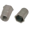 RS PRO Threaded Insert Plain Finish Diameter 6 mm for Sheet Thickness 0.5 mm to 2 mm 206-7846