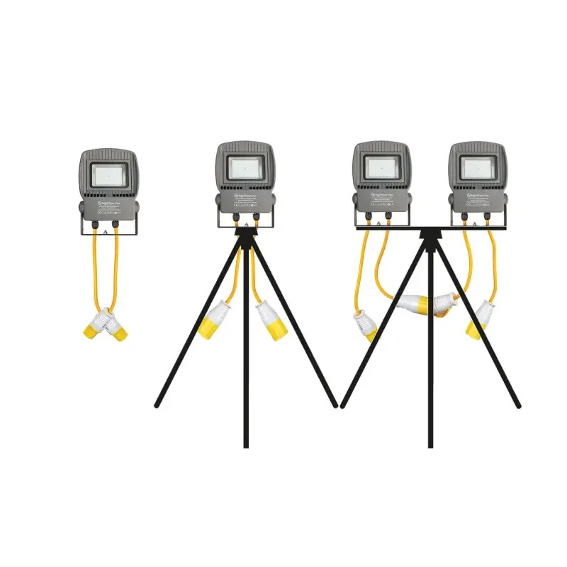 Nightsearcher LINKSTAR Linkable Floodlight 96 LED 50W 110V AC 6000 lm IP65 Die Cast Aluminium NSLINKSTAR50-KIT