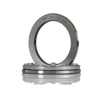 SKF Thrust Ball Bearing 55 mm Inside Diameter, 78 mm Outside Diameter, 16 mm Race Width, Sheet Metal Cage 51111