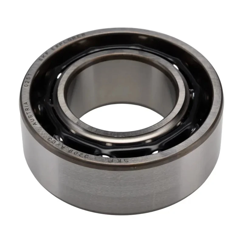 SKF 2 Row Double Angular Contact Ball Bearing 45 mm ID, 85 mm OD, 30.2 mm Race Width, Sheet Metal Cage, Steel Balls 3209 A/C3