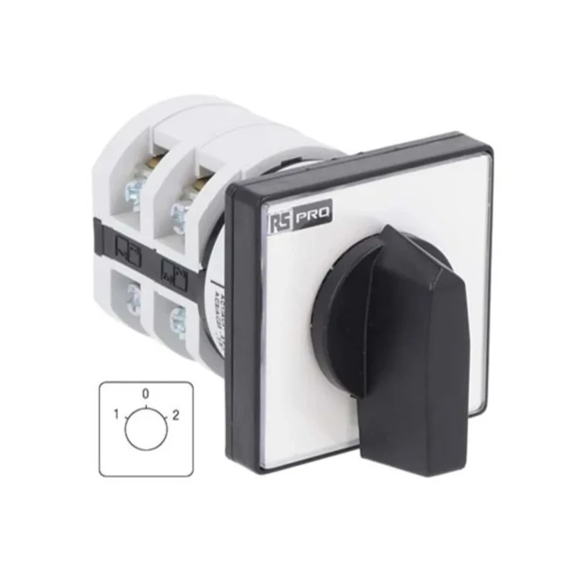 RS PRO 3 Position 60 ° Knob Actuator Cam Switch 20A 690V Panel Mount 208-3910