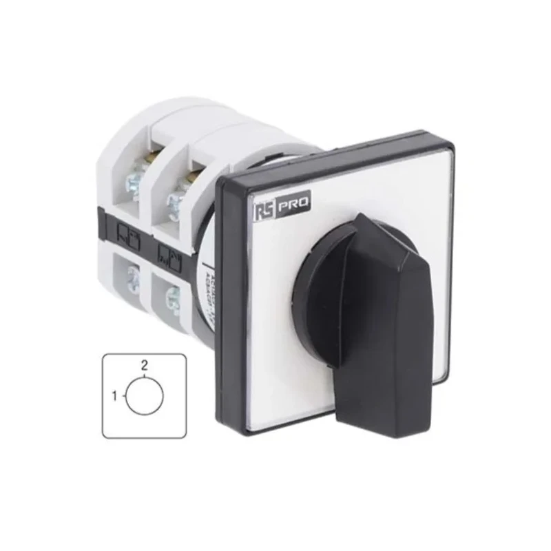 RS PRO 2 Position 90° Knob Actuator Cam Switch 20A Panel Mount 690V 208-3914