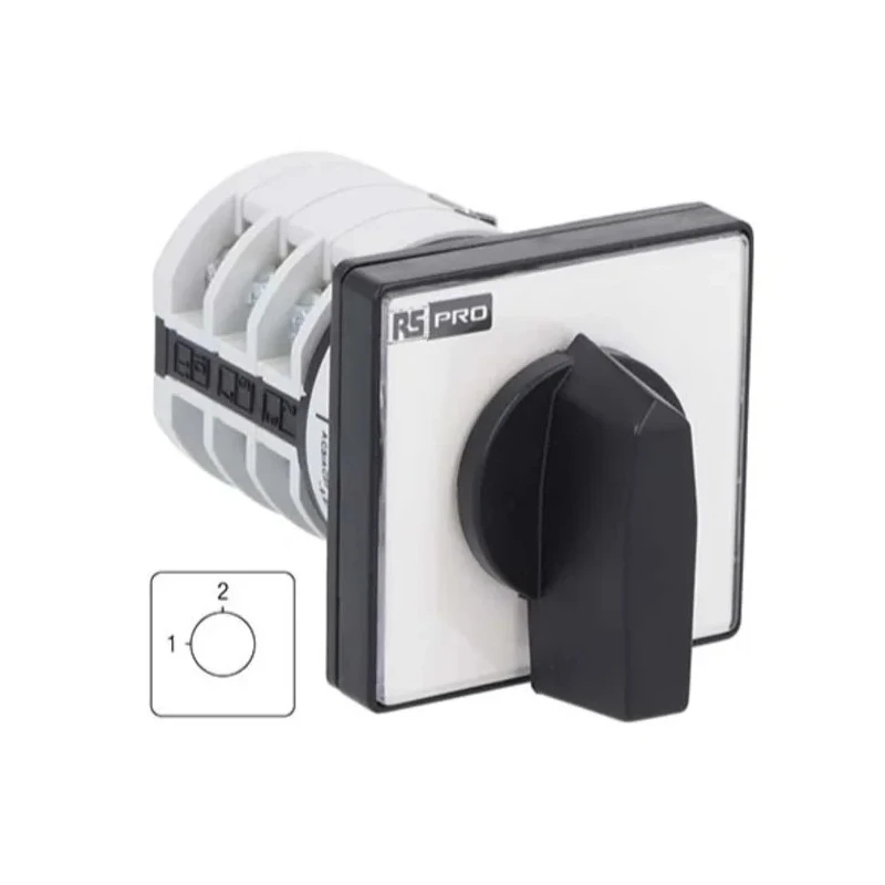 RS PRO 3 Pole 3 Phase 2 Position Cam Switch 90 ° Angle of Throw Knob Actuator 16 A 690 V 208-3915