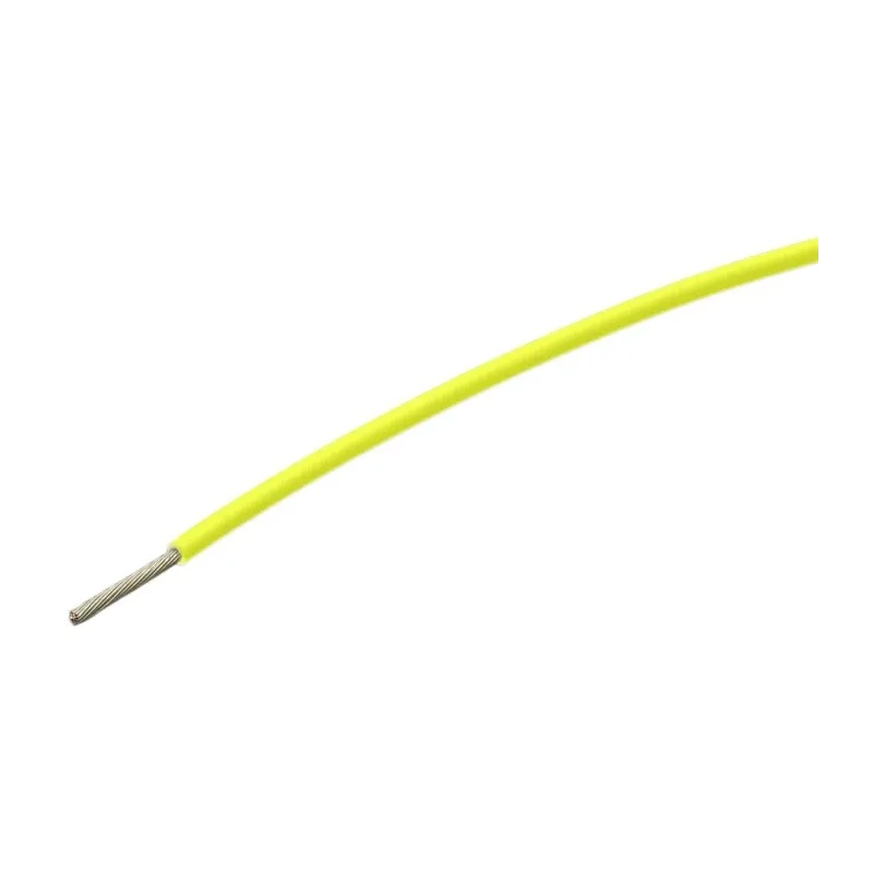 TE Connectivity FlexLite Series Yellow Equipment Wire 20 AWG 19/0.19 mm Core Strands 100 m Polyolefin FLT0111-0.50-4