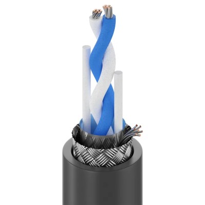 Belden 2 Core Screened Audio Cable 5.97 mm OD, 76 m Length, 300V, Flame Retardant 1696A B59250