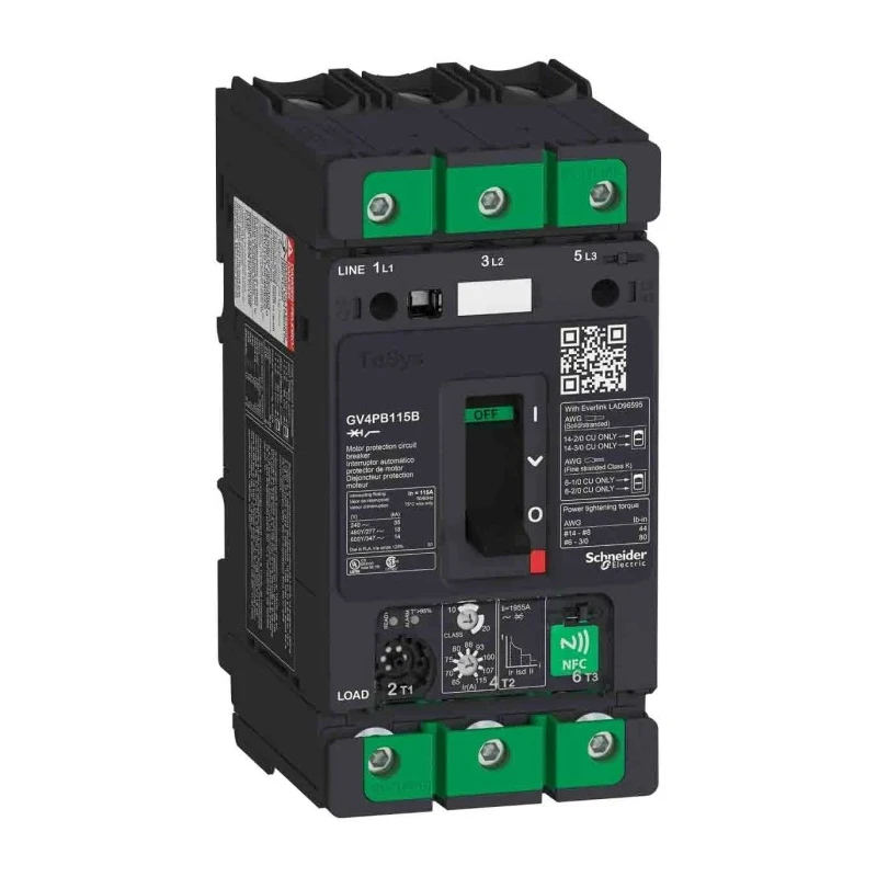 Schneider Electric TeSys GV4PB Thermal Circuit Breaker 115A Current Rating 3-Pole DIN Rail GV4PB115B