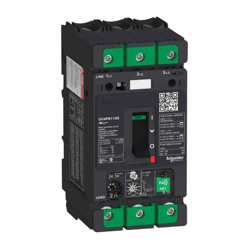 Schneider Electric TeSys GV4PB Thermal Circuit Breaker 115A Current Rating 3-Pole DIN Rail GV4PB
