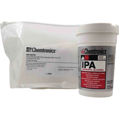 Chemtronics Wet Isopropanol Presaturated Wipes Tub 150 x 200 mm 100 Per Pack SIP100K