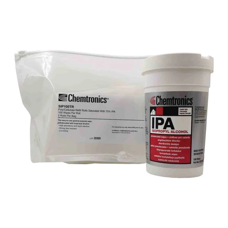 Chemtronics Wet Isopropanol Presaturated Wipes Tub 150 x 200 mm 100 Per Pack SIP100K