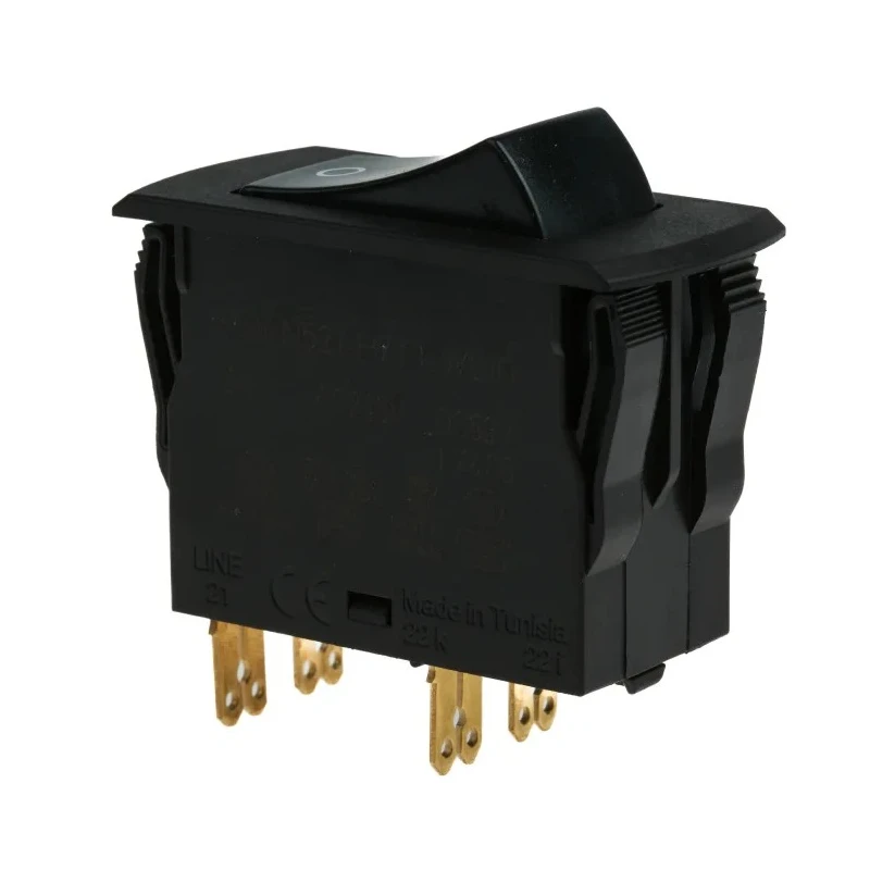 ETA Thermal Circuit Breaker 16A Current Rating 2-Pole Screw Mount Reset Rocker Actuator 3120-N521-H7T1-W01D-16A