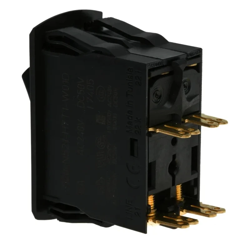 ETA Thermal Circuit Breaker 16A Current Rating 2-Pole Screw Mount Reset Rocker Actuator 3120-N521-H7T1-W01D-16A