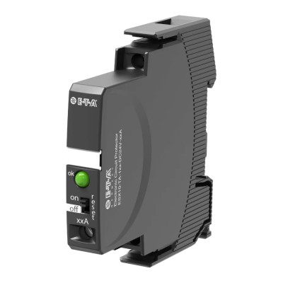 ETA Electronic Circuit Breaker 6A 24V DIN Rail Mount ESX10-TA-100-DC24V-6A-E