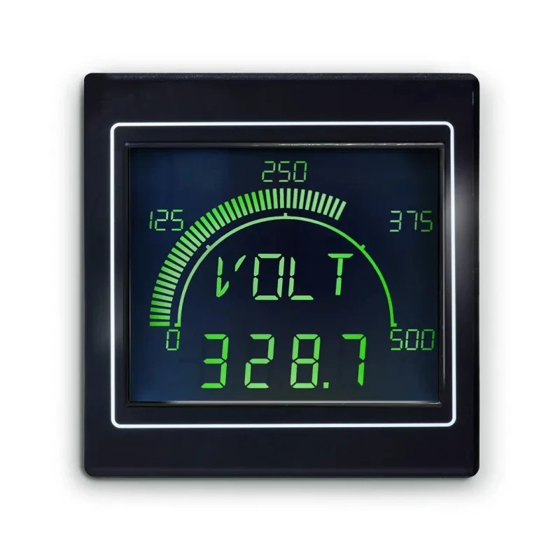 Trumeter APM-MAX LCD Digital Panel Multifunction Meter for Voltage, Frequency, Current, Power, 68 mm x 68 APM-MAX-M21-NU-4R