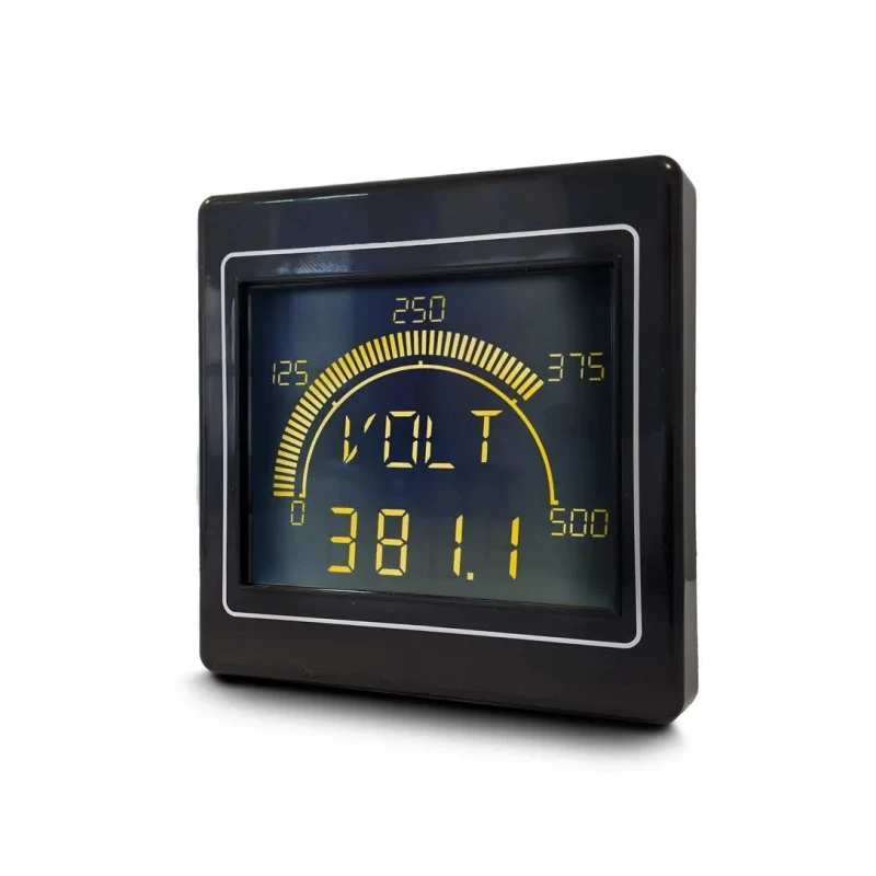 Trumeter APM-MAX LCD Digital Panel Multifunction Meter for Voltage, Frequency, Current, Power, 68 mm x 68 APM-MAX-M21-NU-4R