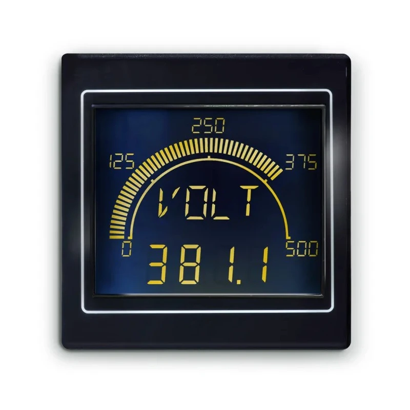 Trumeter APM-MAX LCD Digital Panel Multifunction Meter for Voltage, Frequency, Current, Power, 68 mm x 68 APM-MAX-M21-NU-4R