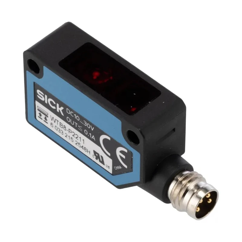SICK Background Suppression Photoelectric Sensor Block Sensor 5 mm to 100 mm, PNP Output, 30V DC, 100mA, IP67 WTB8-P2211
